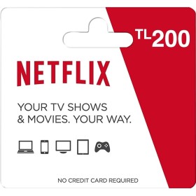 Netflix tunisie card 200TL