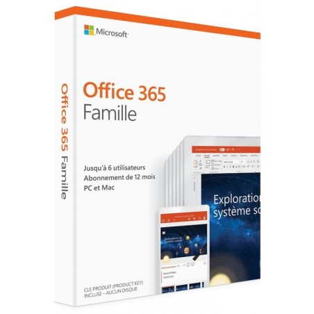 Microsoft Office 365 Famille 6 utilisateurs / 1 an